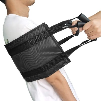 Picture of Galaxy health care Patient Lifting belt, Assist Pad, Durable Transfer Belt with Handles, Provides Safe Transfers from Cars, Bed, Wheelchairs, sofa (36” x 14”) Black