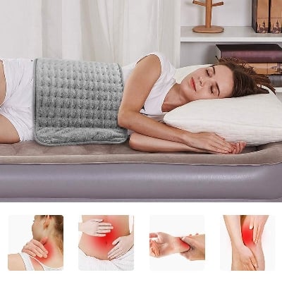 Picture of 10 Level 120W Electric Heating Pad Timer for Shoulder Neck Back Spine Leg Pain Relief Winter Warmer Wrap Temp Heater Pad 17x33cm-Health proo 