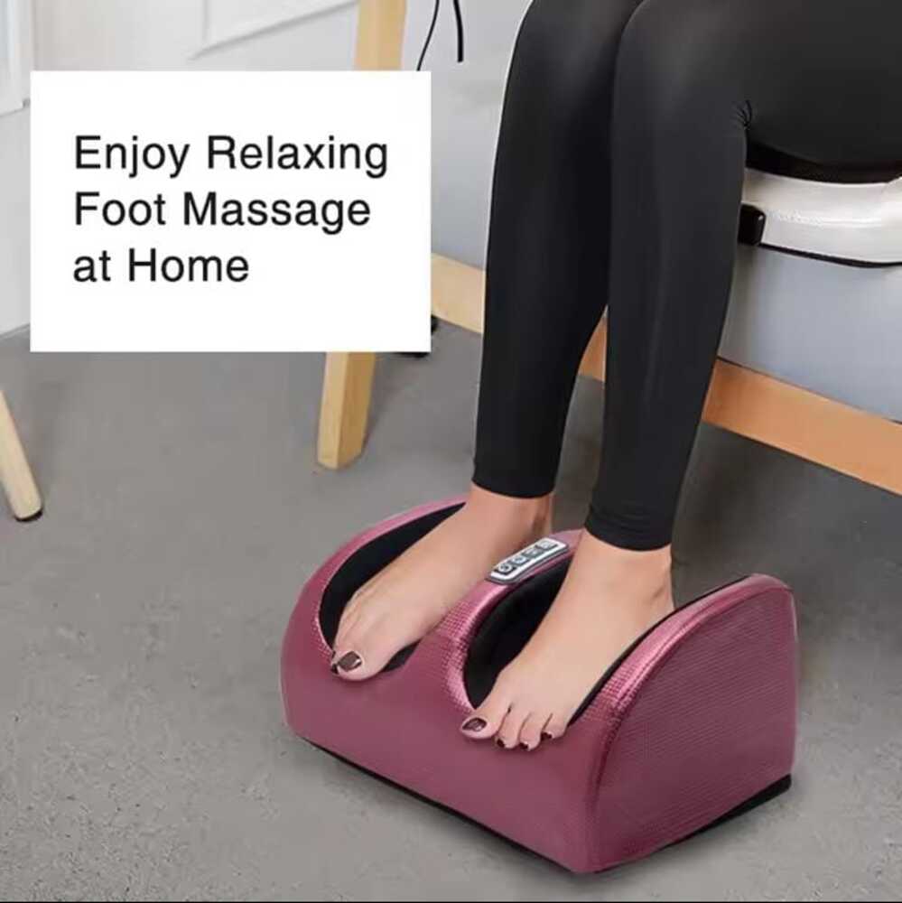 Picture of Electric Foot Massager Heating Therapy Hot Compression Shiatsu Kneading Roller Muscle Relaxation Pain Relief Foot Spa Machine Multicolor