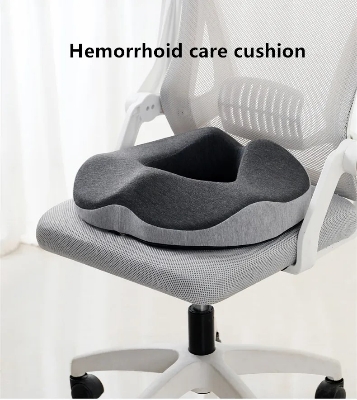 Picture of Hemorrhoid Mat Health Care Seat Cushion Sciatica Tailbone Bed Sores Donuts Shape Sitting Pain Relief Travel Office Memory Foam Multicolor