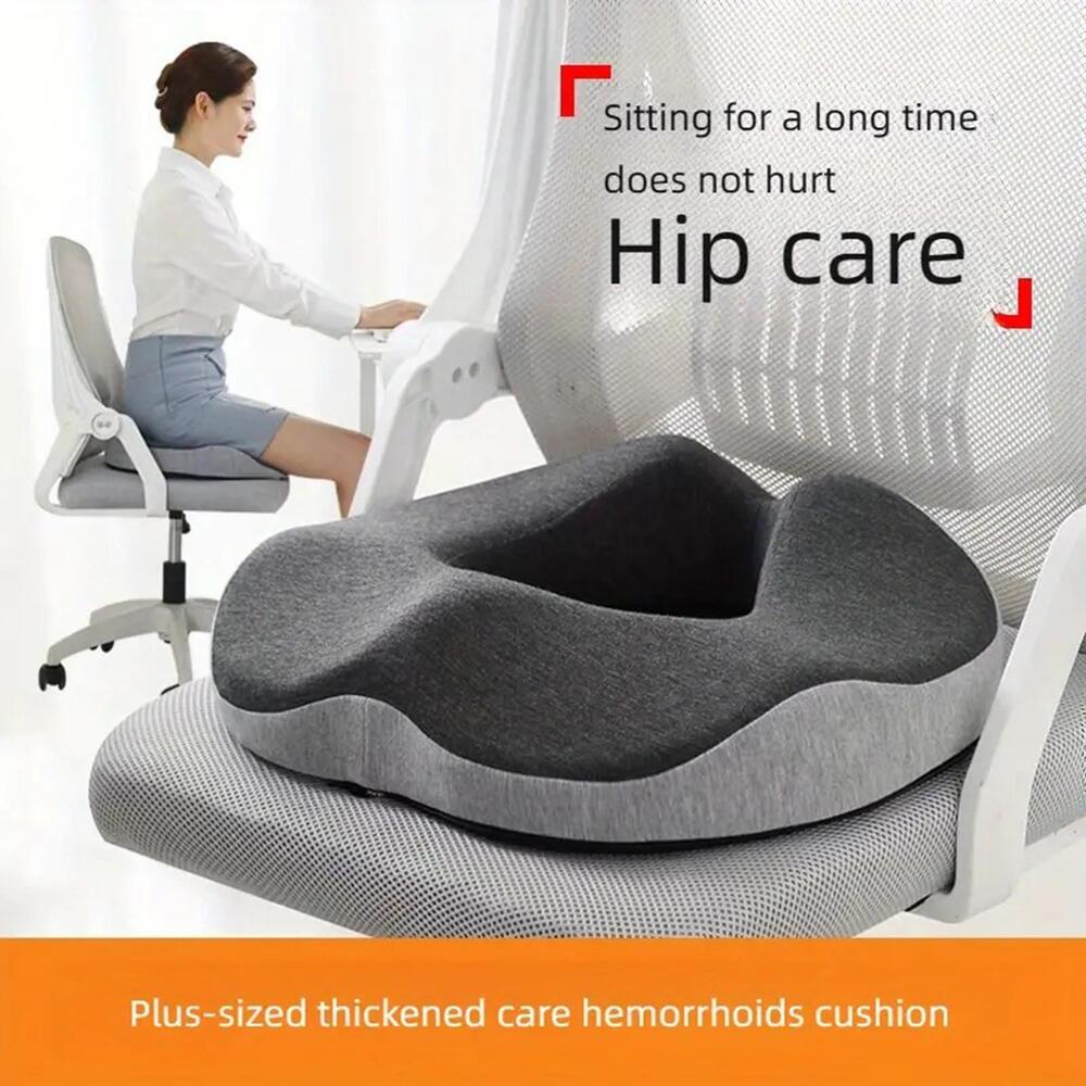 Picture of Hemorrhoid Mat Health Care Seat Cushion Sciatica Tailbone Bed Sores Donuts Shape Sitting Pain Relief Travel Office Memory Foam Multicolor