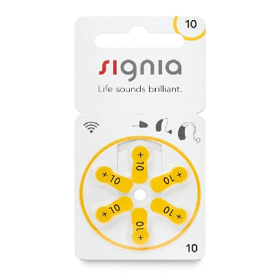 Picture of Signia Hearing Aid Battery Size 10 , Pack of 60 Batteries Multicolor