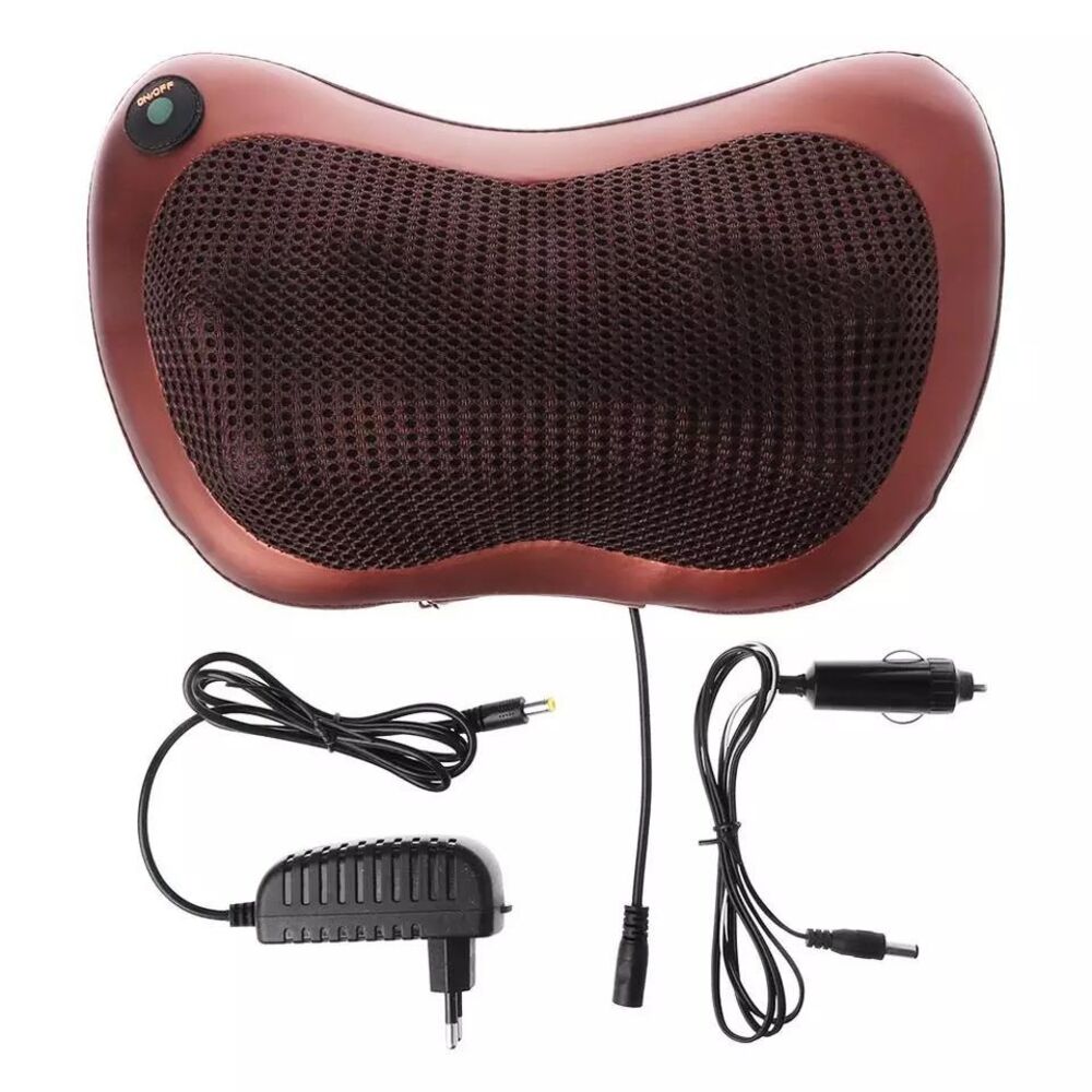 Picture of Electronic Neck Cushion Full Body Massager with Heat for pain relief Massage Machine for Neck Back Shoulder Pillow Massager - Swiss Relaxation therapy Multicolor