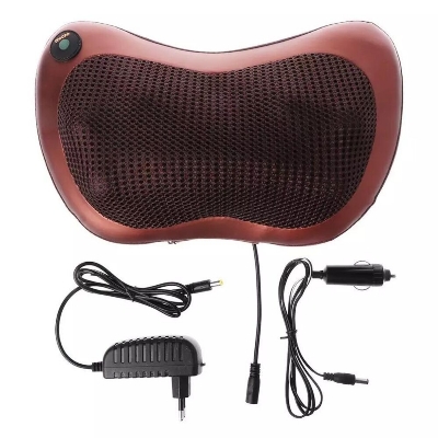 Picture of Electronic Neck Cushion Full Body Massager with Heat for pain relief Massage Machine for Neck Back Shoulder Pillow Massager - Swiss Relaxation therapy Multicolor
