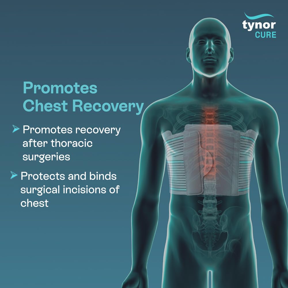 Picture of Tynor Chest Binder, Grey-Healt Proo Dark Ash