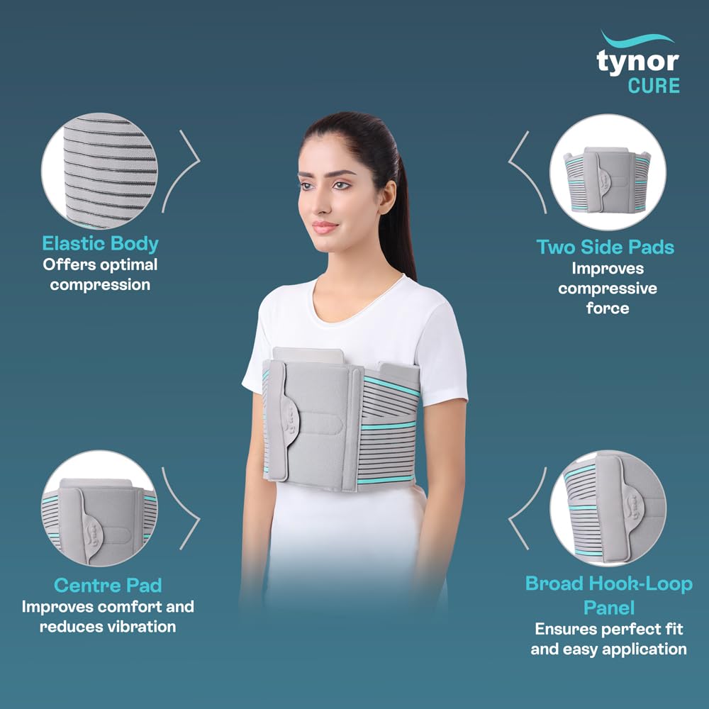 Picture of Tynor Chest Binder, Grey-Healt Proo Dark Ash
