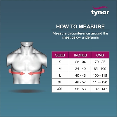 Picture of Tynor Chest Binder, Grey-Healt Proo Dark Ash