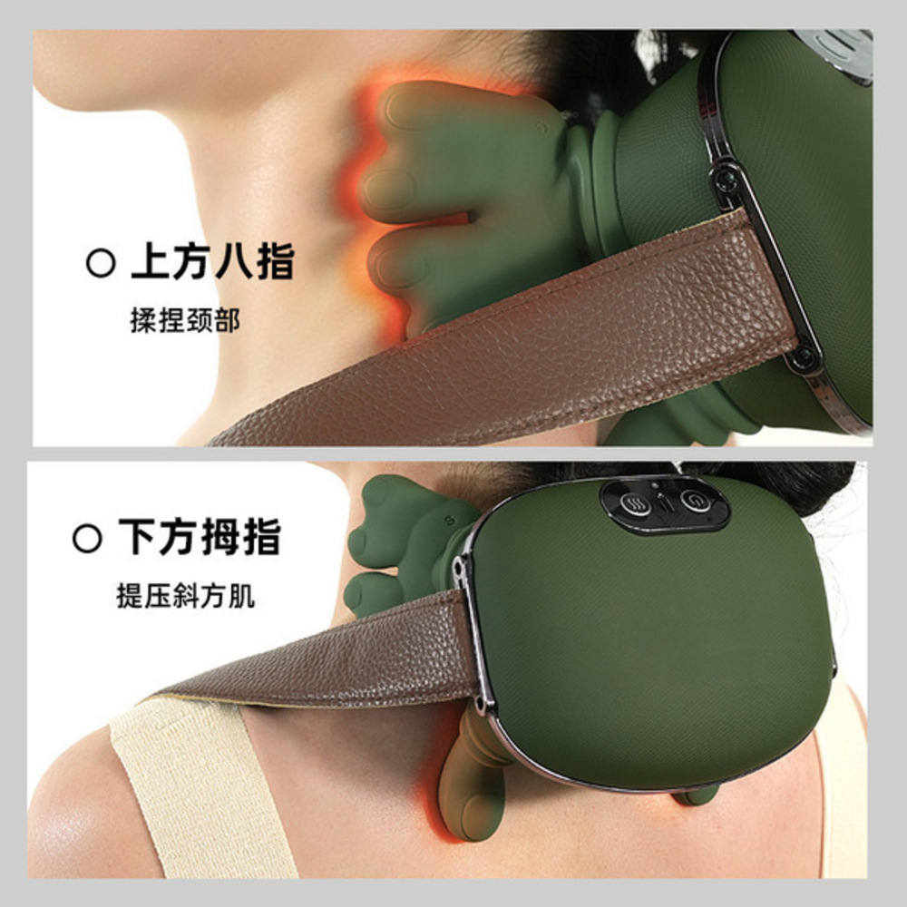 Picture of Neck And Shoulder Massager, Handyman Hand Massager For Back Body, 2 Heat Modes Heat Massage, 2026 New Upgraded Neck Massager For Shoulder, Neck And Leg Massage Green