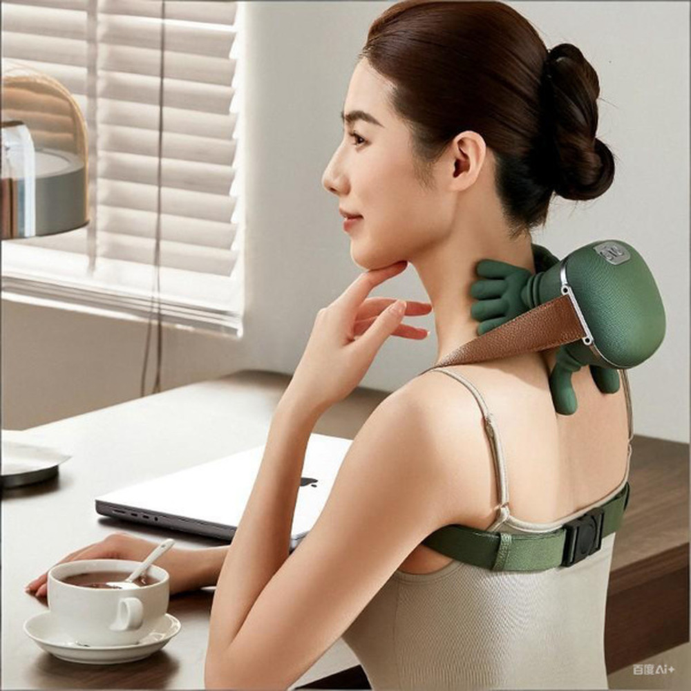 Picture of Neck And Shoulder Massager, Handyman Hand Massager For Back Body, 2 Heat Modes Heat Massage, 2026 New Upgraded Neck Massager For Shoulder, Neck And Leg Massage Green