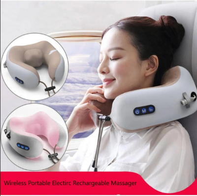 Picture of Neck Massager Rechargeable U Shape Massage Electric Stress Pain Relieve Shoulder Pillow Multicolor