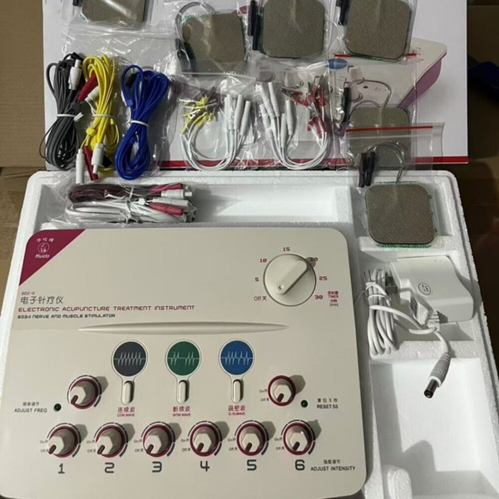 Picture of EMS Electroacupuncture Muscle Stimulator With 6 Channels Output Massage Device For Relaxing Muscles And Physiotherapy-Health Proo Multicolor