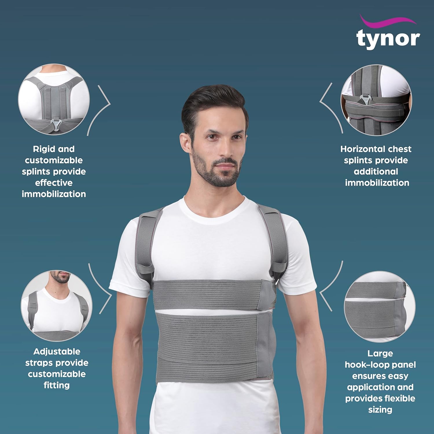 Picture of TYNOR Taylor's Brace Short, Grey,-Universal Size Grey