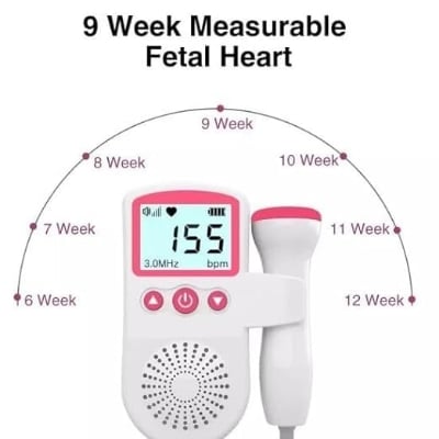 Picture of Fetal Doppler - Your Portable Companion for Pregnancy: 50-230M Measuring Hz, LCD Display, Pocket Size- Health Proo Multicolor