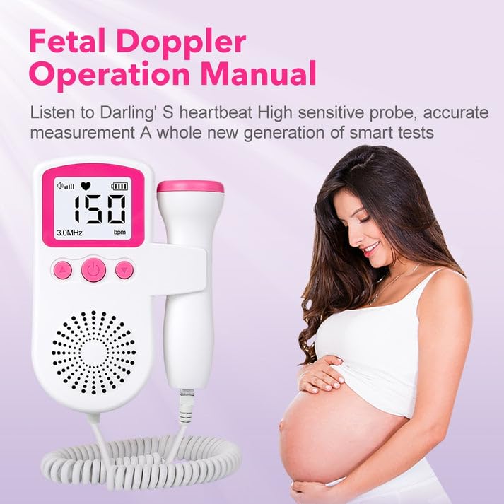 Picture of Fetal Doppler - Your Portable Companion for Pregnancy: 50-230M Measuring Hz, LCD Display, Pocket Size- Health Proo Multicolor