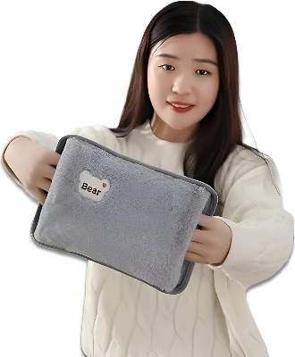 Picture of Electric Hot Water Bottle Advanced Technology for Back Neck Belly Full Body Heating with Auto Shut-Off, Useful for Hands Feet Belly No Random Fill (Medium 25 * 18cm) 