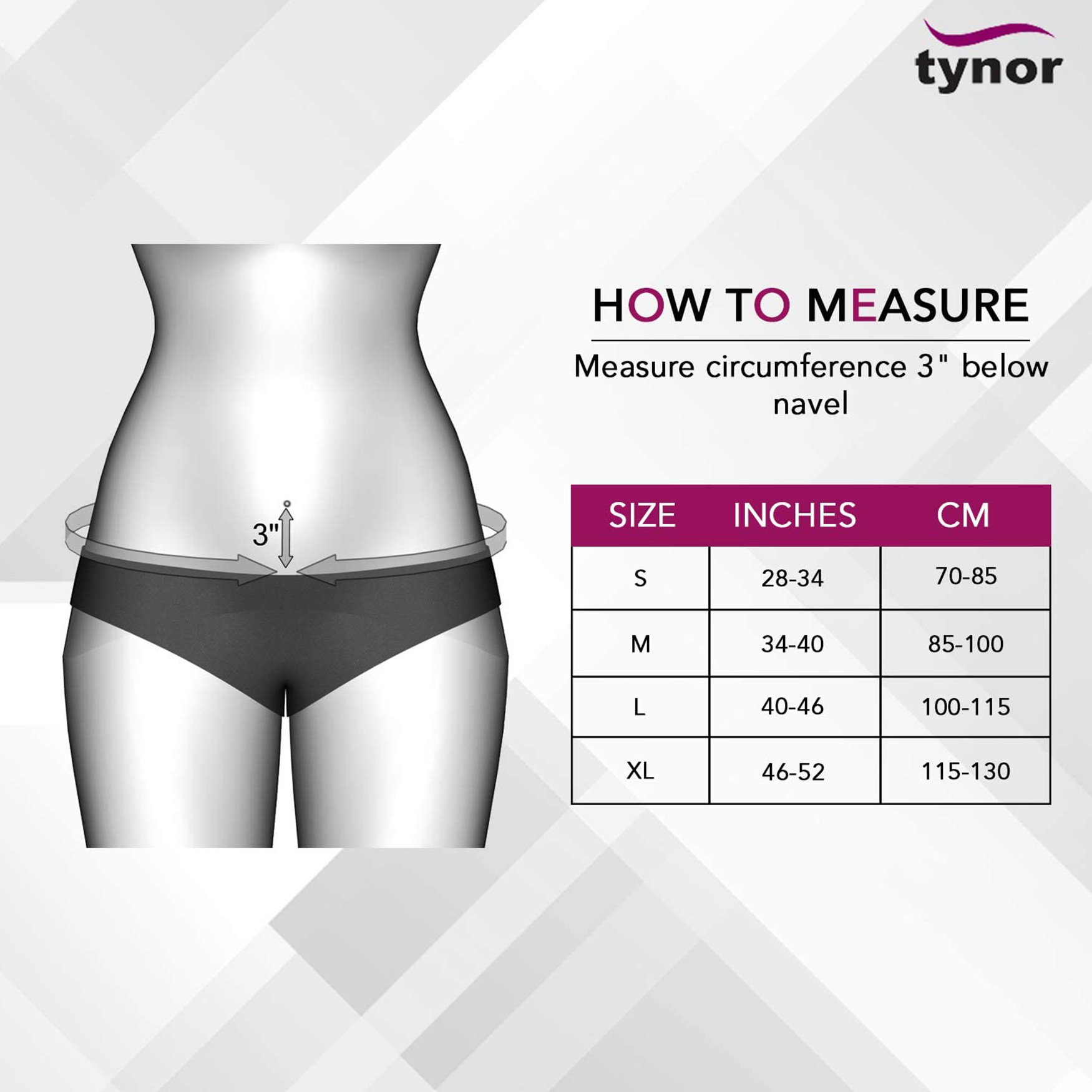Picture of Tynor Hernia Belt Light Ash