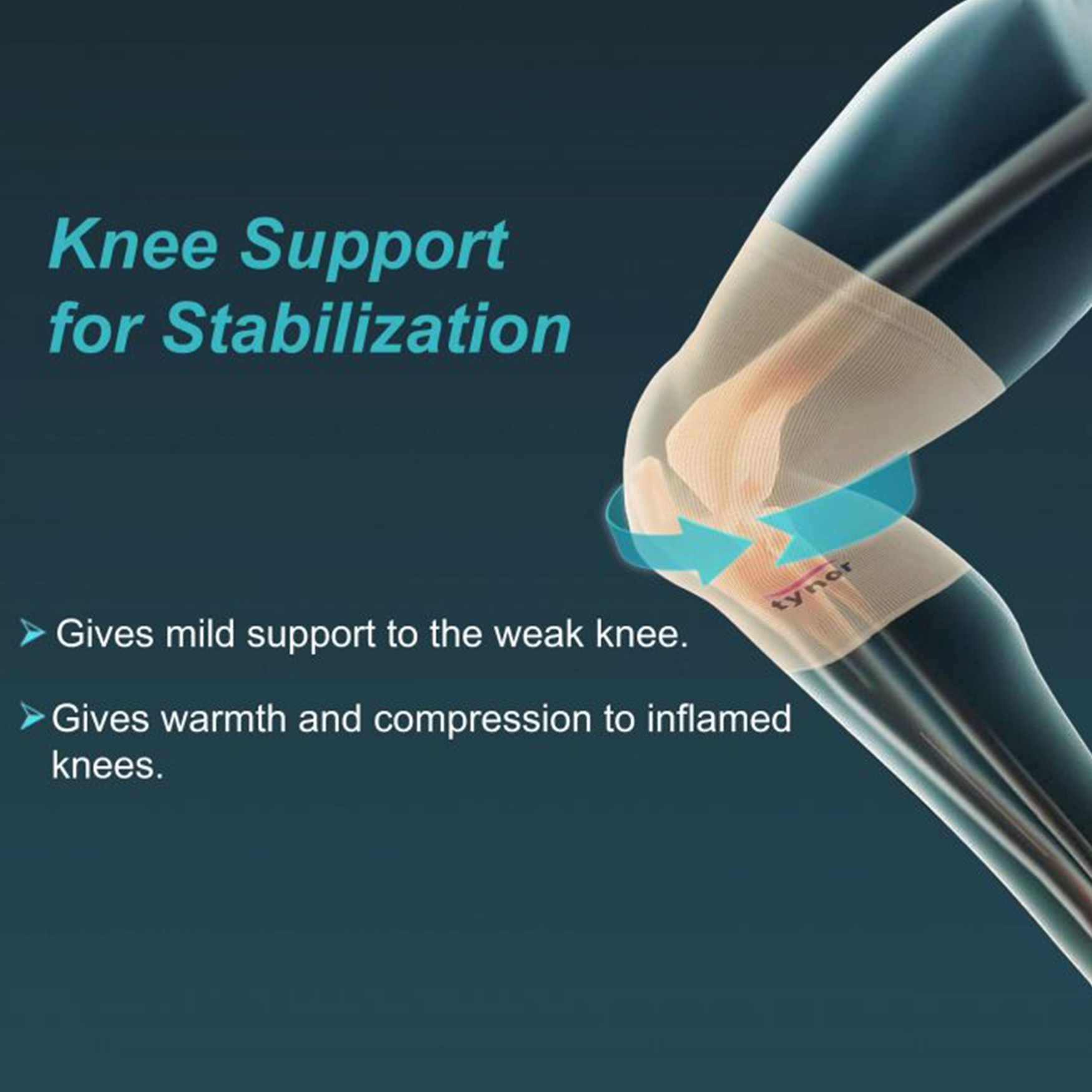 Picture of Tynor Knee Cap Pair(Relieves Pain, Support, Uniform Compression) Beige