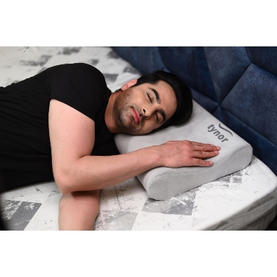 Picture of TYNOR Contoured Cervical Pillow, Grey, Universal Size, 1 Unit Grey