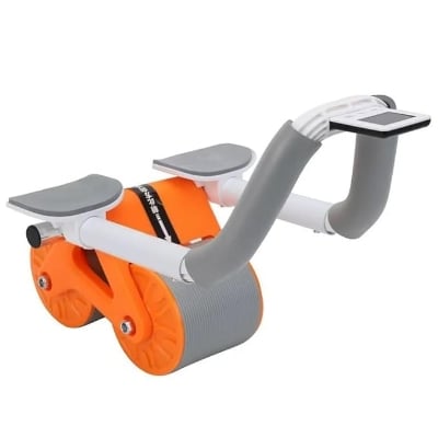 Picture of Abdominal Roller Ab Wheel Roller Automatic Rebound Ab Roller Wheel Abdominal Exercises Abdominal Exercise Equipment with Knee Pad Elbow Support Phone Holder for Home Gym Strength Workouts Multicolor