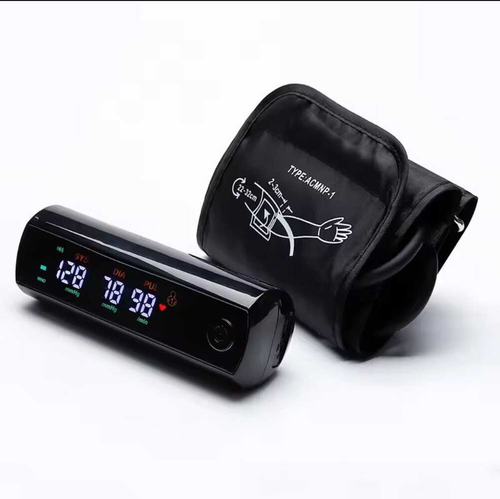 Picture of LCD Screen Sphygmomanometer, Rechargeable Li-ion Battery, English Voice, Large LCD Screen, Blood Pressure Monitor, Tonometer, Arm Multicolor