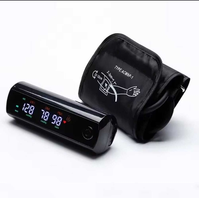 Picture of LCD Screen Sphygmomanometer, Rechargeable Li-ion Battery, English Voice, Large LCD Screen, Blood Pressure Monitor, Tonometer, Arm Multicolor