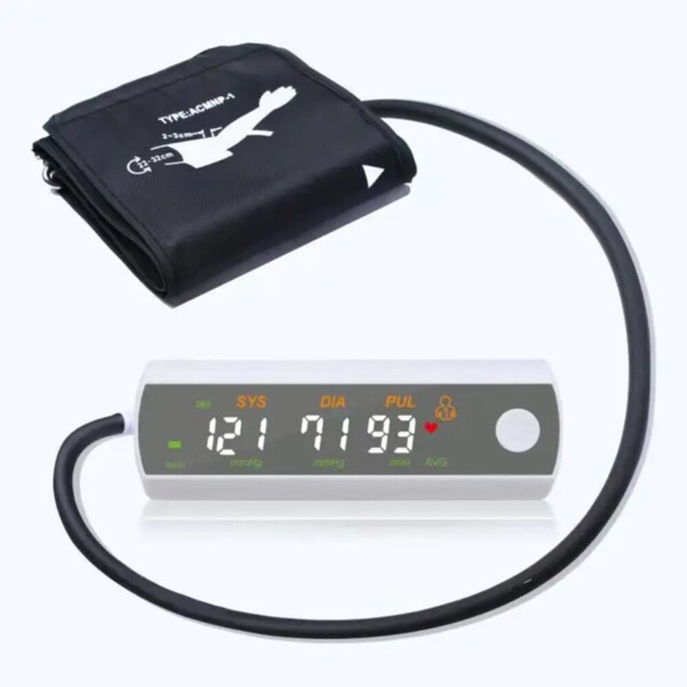 Picture of LCD Screen Sphygmomanometer, Rechargeable Li-ion Battery, English Voice, Large LCD Screen, Blood Pressure Monitor, Tonometer, Arm Multicolor