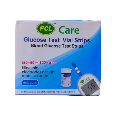 Picture of PCL Care Glucose Test Vial Strips 50 pcs Blue