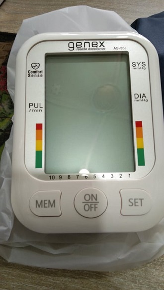 Picture of Genex AS35J Full Automatic Digital Blood Pressure Monitor Bp machine set with 2 years guaranty White