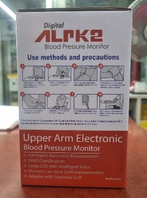 Picture of ALPK-2 Automatic Digital LCD Blood Pressure Monitor ১ বছর এর রিপ্লেসমেন্ট গ্যারান্টি Upper Arm Electronic Check Heart Beat Pulse Sphygmomanometer Machine Multicolor
