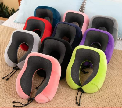 Picture of U Shaped Memory Foam Neck Pillow Multicolor
