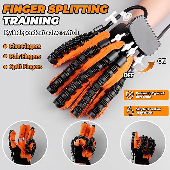 Picture of Rehabilitation Robotic Gloves,Stroke Therapy Equipment for Adults,Hand Rehabilitation Robot Gloves,Stroke Recovery One Size