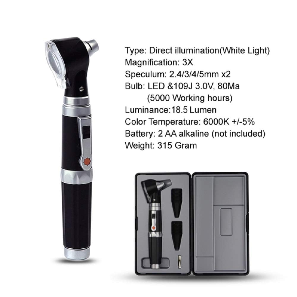 Picture of Mini Otoscope - Magnification Diagnostic Ear Scope With LED Direct Illumination Light, Health Tool for Doctors, Nurses, Adults, Kids, Baby, Elder, Pets, Animals 