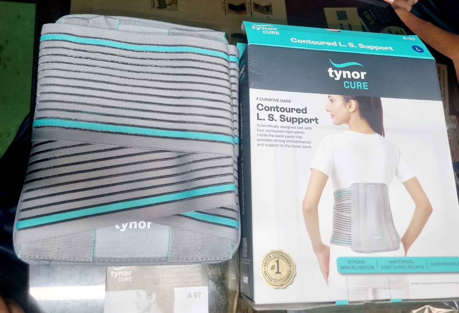 Picture of CONTOURED L.S. SUPPORT BELT Grey