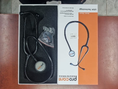 Picture of Classic Stainless Steel Stethoscope procare black 
