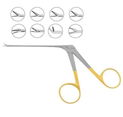 Picture of MUSA ALLIGATOR FORCEPS 6" SERRATED GOLD RINGS ENT Pakistan STAINLESS 