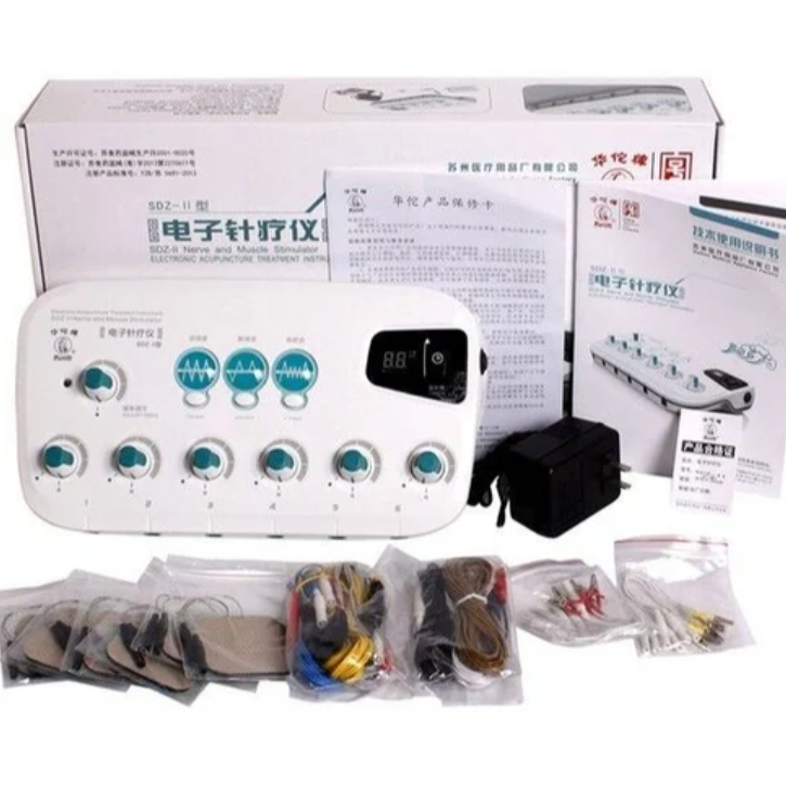 Picture of New Hwato SDZ-II Upgrade 100V-240V Electronic Acupuncture Stimulator Machine 6 Output Channel Body Massager Therapeutic White