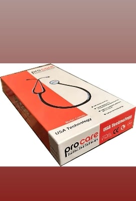 Picture of Procare Dulcet Black Stethoscope for Doctors and Medical Students Orange