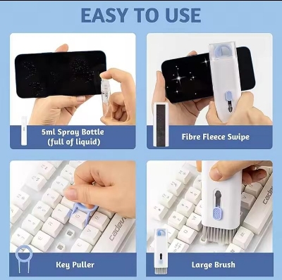 Picture of 7-in-1 Keyboard Cleaning Kits Airpods Cleaner Headset Cleaner Pen Laptop Screen Cleaning Bluetooth Earphones Cleaning Kit 