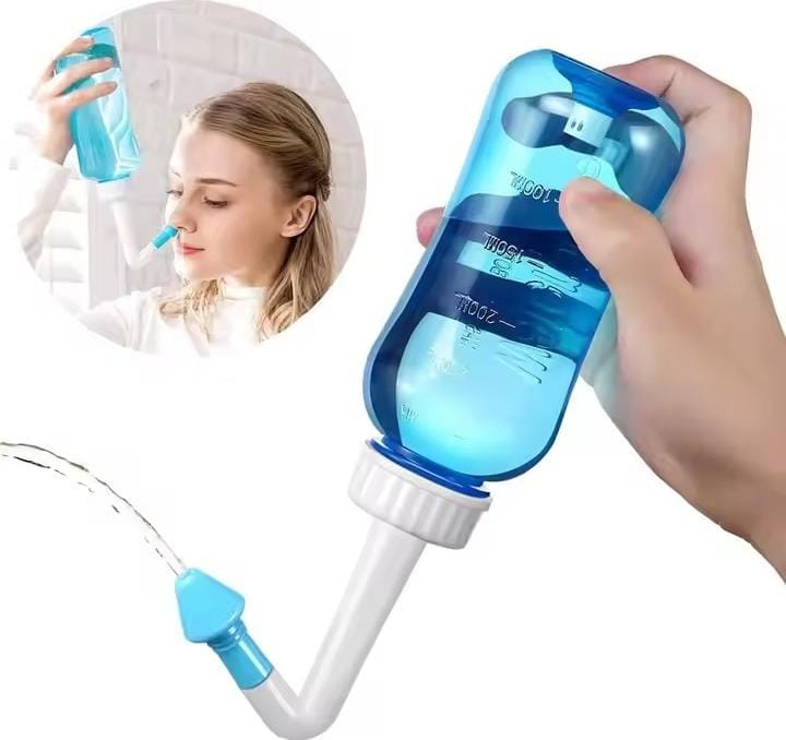 Picture of 300ml Nose Cleaner Nasal Irrigator Nasal Wash Neti Pot Avoid Allergic Rhinitis Sinusitis Cure For Adult Child Therapy White
