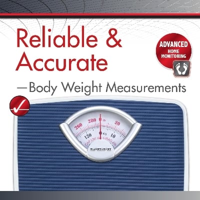Picture of DOCTOR MEDICAL Analog Body Weight Scale | Mechanical Scale | 286 lbs 130 kg Capacity | Non-Skid | Simple Dial Calibration Blue