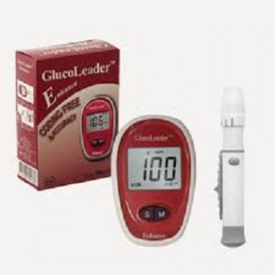 Picture of Gluco Leader Enhance(Red) Blood Glucose Test - 50 Strips Red