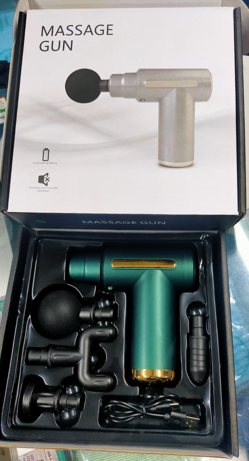 Picture of Mini Massage Gun Deep Tissue Massage Gun,usb Rechargeable Multicolor