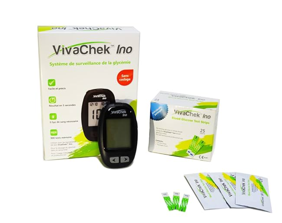 Picture of VivaChek Ino Glucose Monitoring System with 10 strip Black