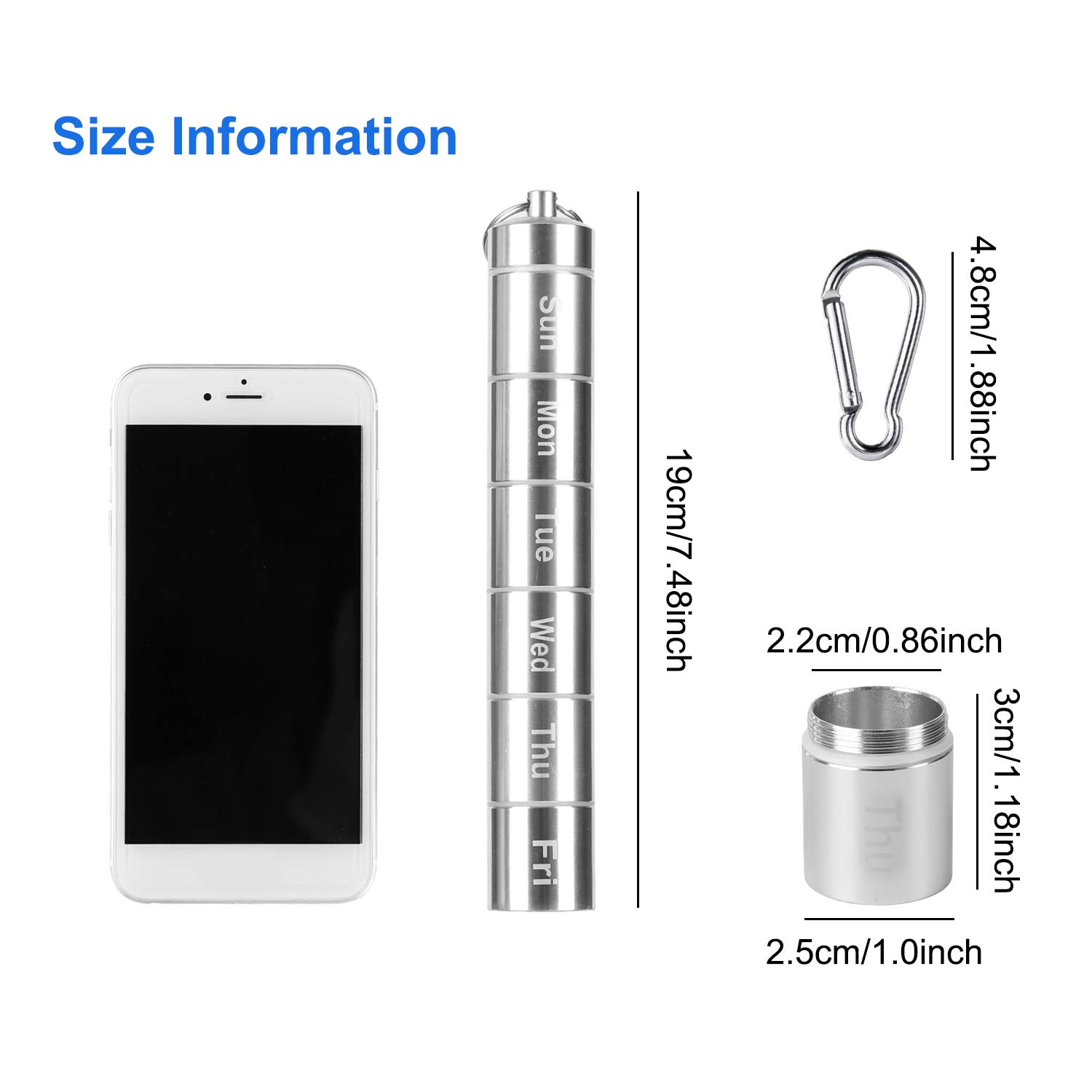 Picture of 7 Days Weekly Pill Case Medicine Dispenser Pill Box Splitter Travel Seal Organizer Tablet Medicine Storage Dispenser Splitter. 