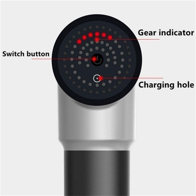 Picture of Massager Machine Tissue Muscle Massager Muscle Pain Body Relaxation Slimming Shaping Pain Relief 6 Speed for Pain and Stress Relief with 4 Massage Head, 1Pc (Random Color) 