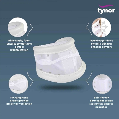 Picture of Hard Cervical Collar Adjustable_B-03 Tynor White