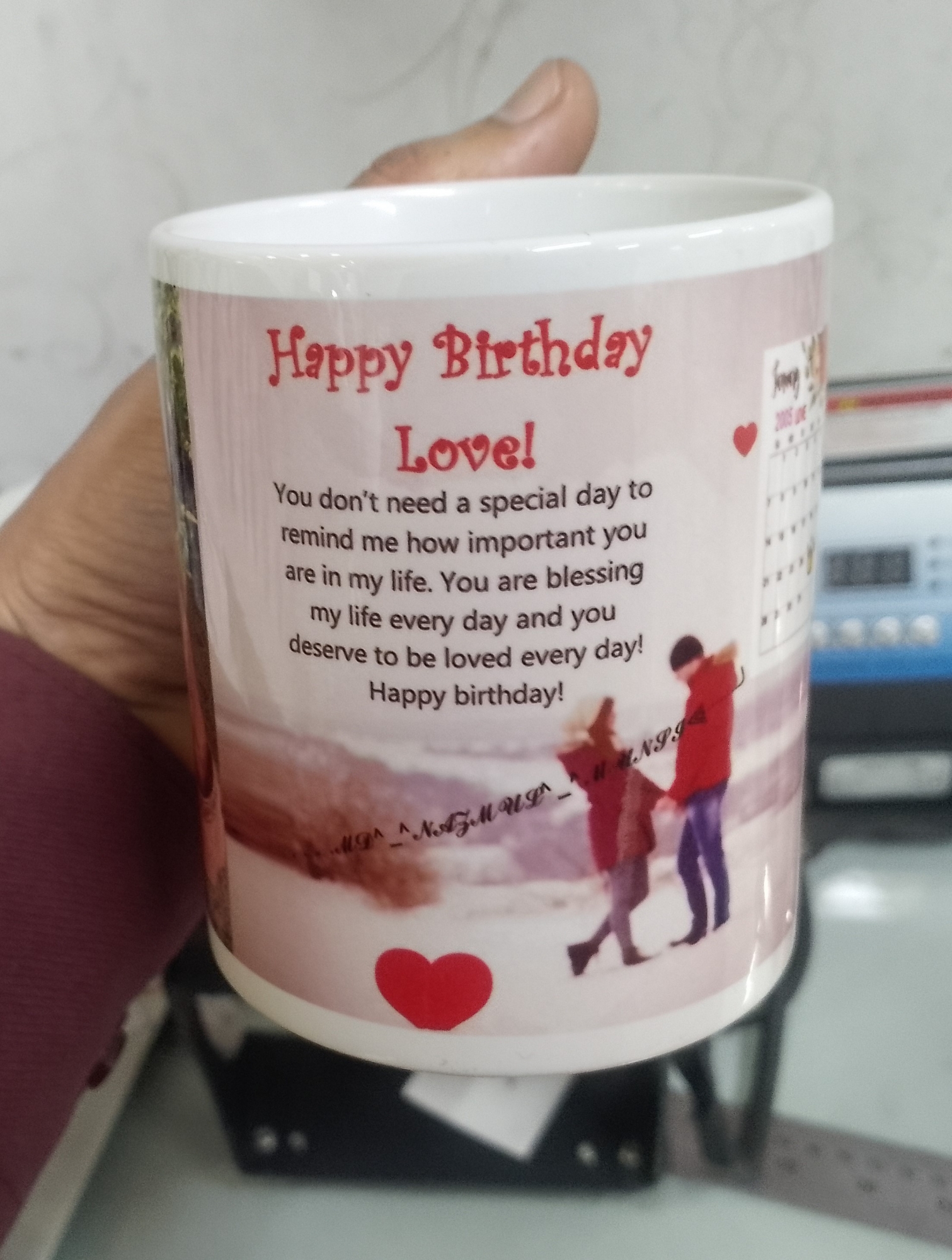 Picture of Customized / Personalised Chaina Mug with Photo, Image, Text. (creat your own) - Coffee Mug. (Birthday, Anniversary, Love, Friendship, Corporate, etc.) Multicolor