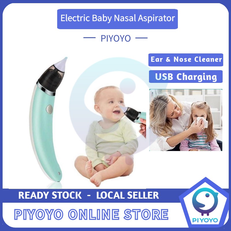 Picture of Baby Nasal Aspirator, Electric Nose Mucus Cleaner for Newborns and Toddlers, Rechargeable Automatic Booger Suctioner for Babies with 5 Levels Suction Multicolor