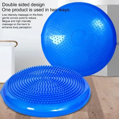 Picture of 1 Set Yoga Balance Mat Non-Slip Strong Load-bearing Balance Training Mat PVC Gym Fitness Yoga Seat Massage Cushion for Daily Use Multicolor
