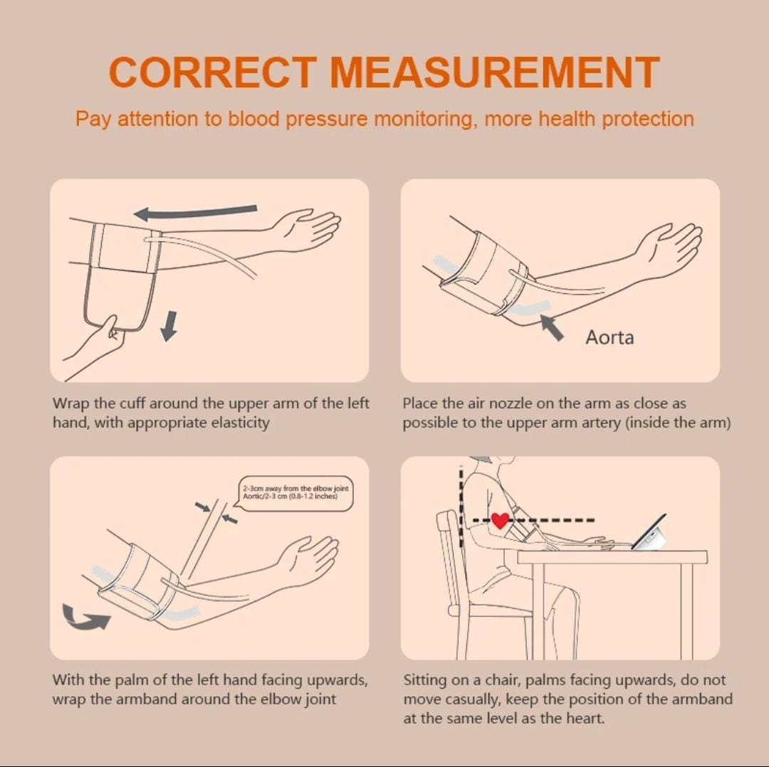 Picture of Digital LED Blod Pressure Monitor, USB Rechargeable, Sphygmomanometer, BP Machine, Spanish Voice, Upper Arm Sphygmomanometer Multicolor